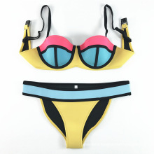 Custom Women Colorful Sexy Two-Piece Bikini Neoprene Bathing Suit Woman Swimwear